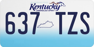 KY license plate 637TZS