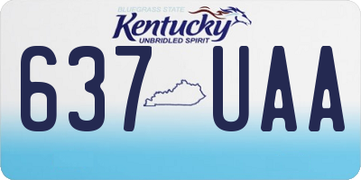 KY license plate 637UAA