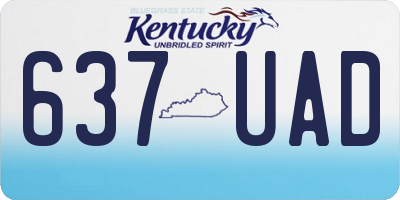 KY license plate 637UAD