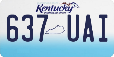 KY license plate 637UAI