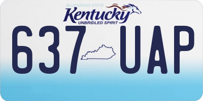 KY license plate 637UAP
