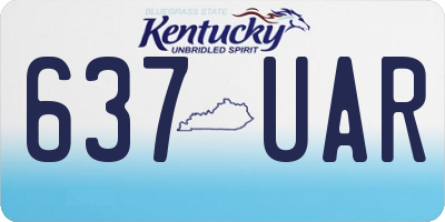 KY license plate 637UAR