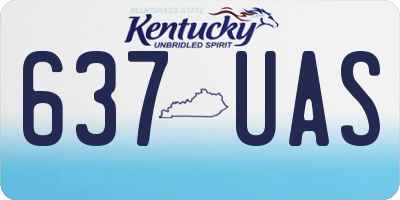 KY license plate 637UAS