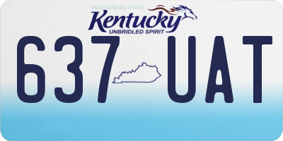 KY license plate 637UAT