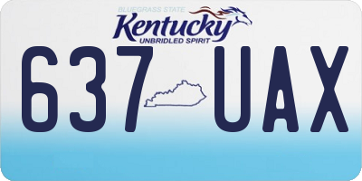KY license plate 637UAX