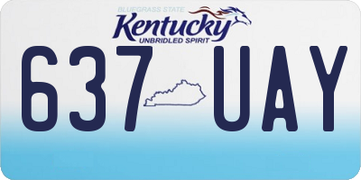 KY license plate 637UAY