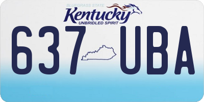 KY license plate 637UBA