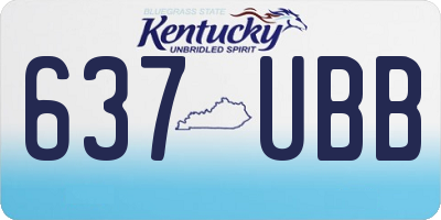 KY license plate 637UBB