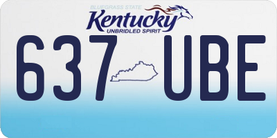 KY license plate 637UBE