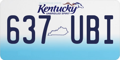 KY license plate 637UBI