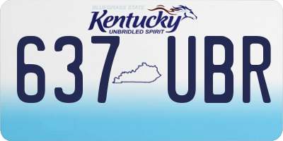 KY license plate 637UBR