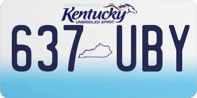 KY license plate 637UBY