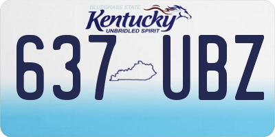KY license plate 637UBZ