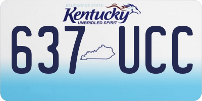 KY license plate 637UCC