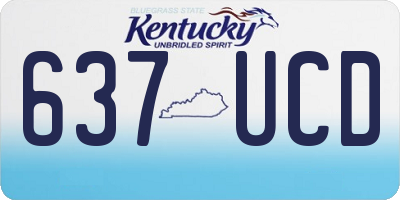 KY license plate 637UCD