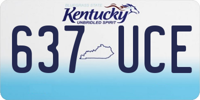 KY license plate 637UCE