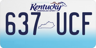 KY license plate 637UCF