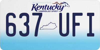 KY license plate 637UFI