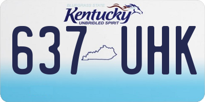 KY license plate 637UHK