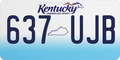 KY license plate 637UJB