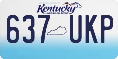 KY license plate 637UKP