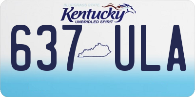 KY license plate 637ULA