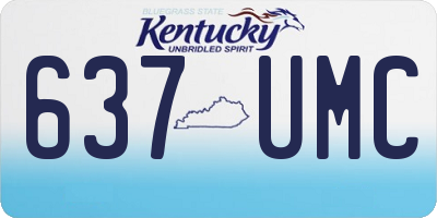 KY license plate 637UMC