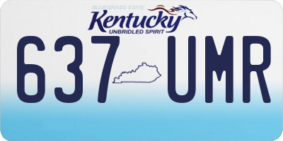 KY license plate 637UMR