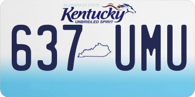 KY license plate 637UMU