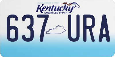 KY license plate 637URA
