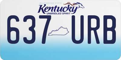 KY license plate 637URB