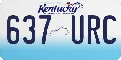 KY license plate 637URC