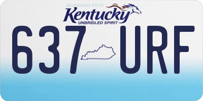 KY license plate 637URF