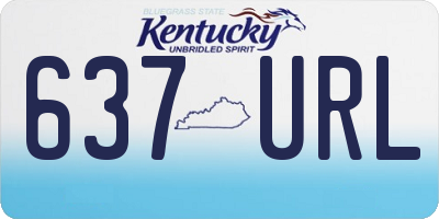 KY license plate 637URL
