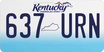 KY license plate 637URN