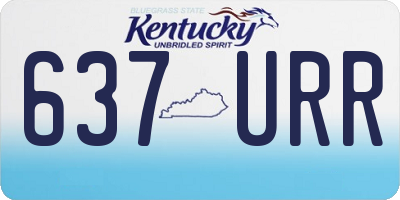 KY license plate 637URR