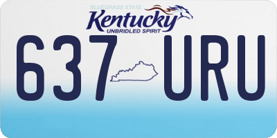 KY license plate 637URU