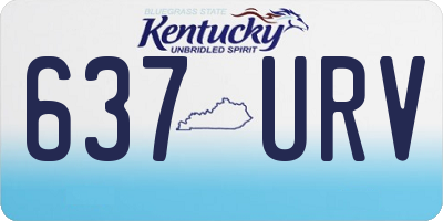 KY license plate 637URV