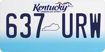 KY license plate 637URW