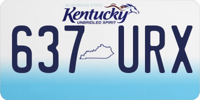 KY license plate 637URX