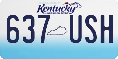 KY license plate 637USH