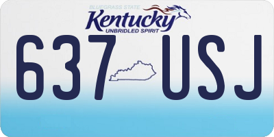 KY license plate 637USJ
