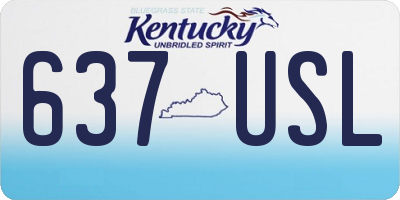 KY license plate 637USL