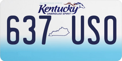 KY license plate 637USO