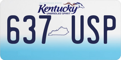 KY license plate 637USP