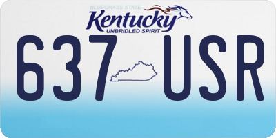 KY license plate 637USR