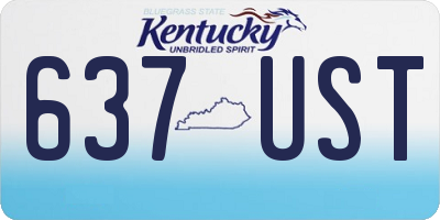 KY license plate 637UST