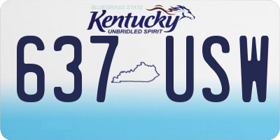 KY license plate 637USW
