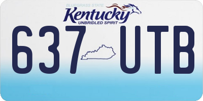 KY license plate 637UTB