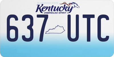 KY license plate 637UTC
